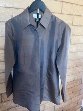 Chico’s long sleeve women’s blouse size 0 slate grey